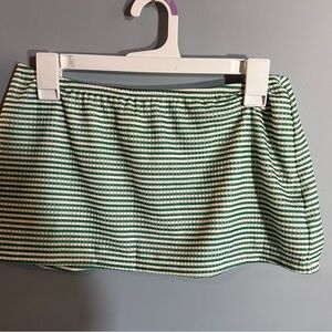 Dippin Daisys Cover Up Swim Skirt Green And White Stripes Size Medium NWT